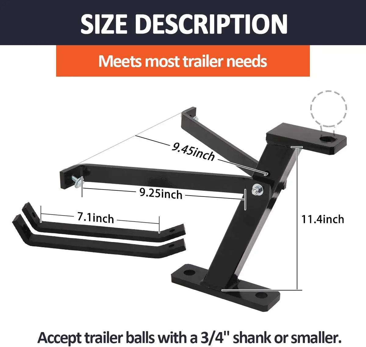 Lawn Mower Trailer Towing Hitch for Garden Tractors, Compatible with Riding Mowers