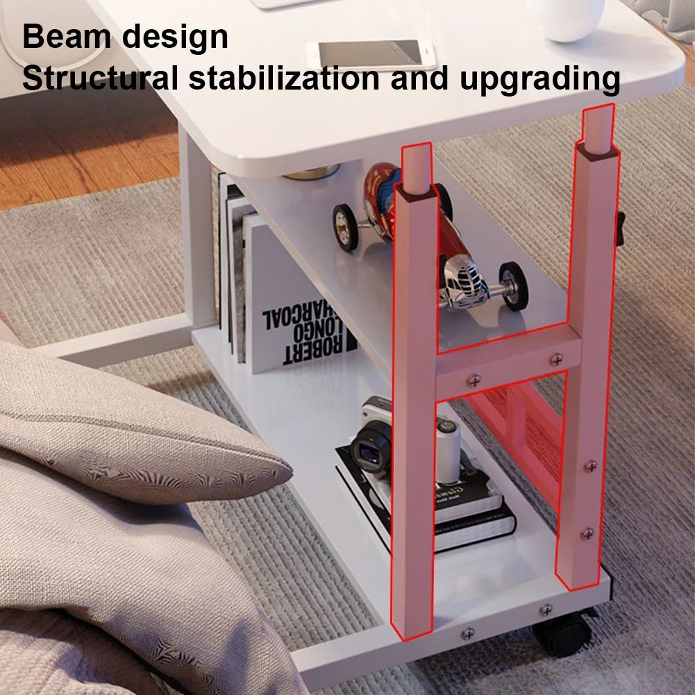 Multi-Layer Standing Height Adjustable Wooden Computer Workstation