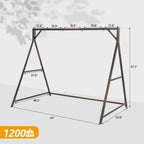 Heavy Duty 800 LBS Rattan Hanging Set With Cushions
