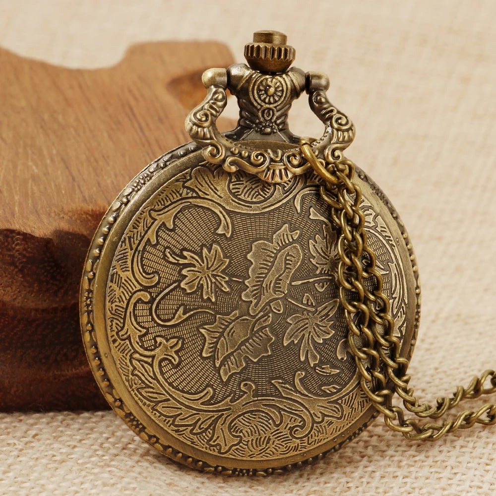 Retro Fashion Quartz Men's Pocket Watch Casual Fob Chain Watch