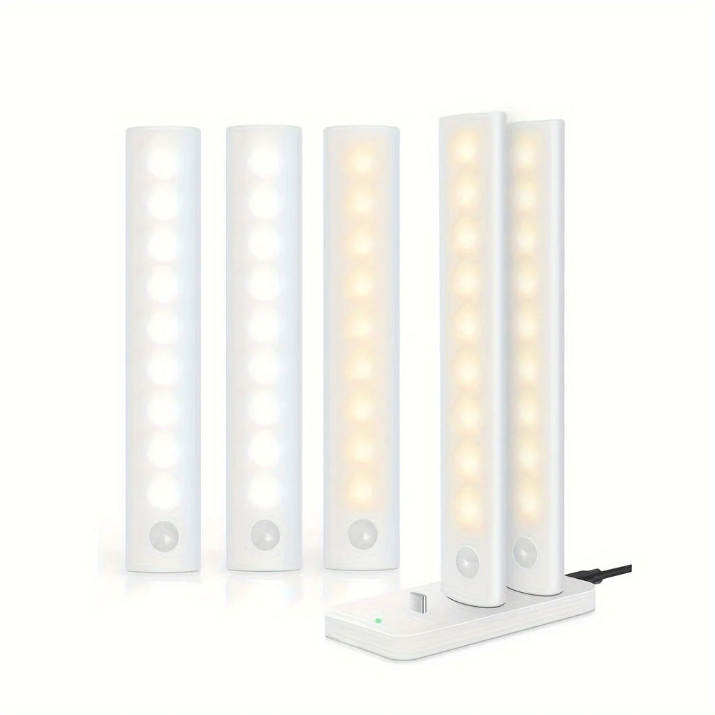 Under Cabinet Lights 1/3/5/6pcs, Motion Sensor Rechargeable  Battery Operated