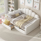 Full Size Upholstered Daybed with Storage Drawers