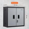 Wall Cabinet Metal Garage Locker Mounted Tool Chest Adjustable Shelf