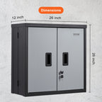 Wall Cabinet Metal Garage Locker Mounted Tool Chest Adjustable Shelf
