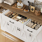 71" Tall Kitchen Pantry Storage Cabinet with Charging Station