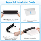 Portable Wireless Inkless Thermal A4 Label Maker US Letter/A4/A5/B5 Android iOS Phone & Laptop For Travel Office School