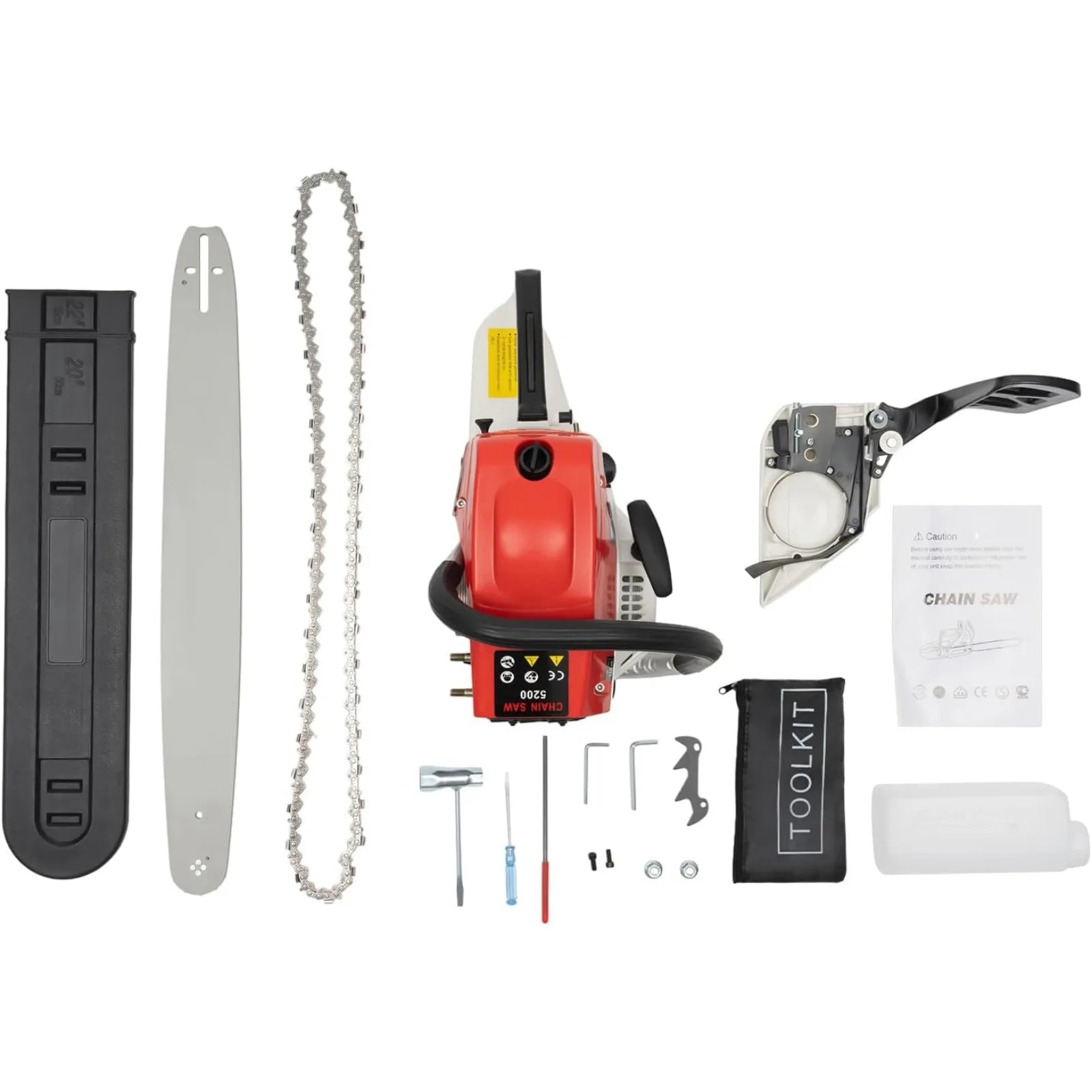 22 Inch,52CC 2-Stroke Gasoline Chainsaw