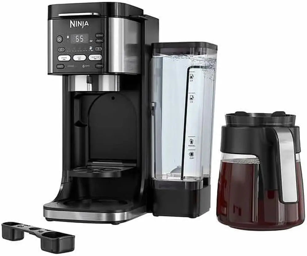 Dual Brew Hot Iced Coffee Maker Black Renewed Bundle