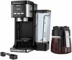 Dual Brew Hot Iced Coffee Maker Black Renewed Bundle