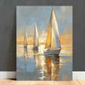 Charming Sailing Boat At Sea - Soft Pastel Canvas Art