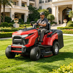 16.8HP 12.5KW Engine Riding Lawn Mower 38'' Cutting Width 7‑Position Height Adjustment Lawn Tractor for Large Lawns
