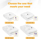 Dual Control Electric Mattress Pad Bed Warmer With 8 Heat Settings & 10H Timer