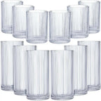 9 oz, 12 oz Glass Cups Vintage Glassware