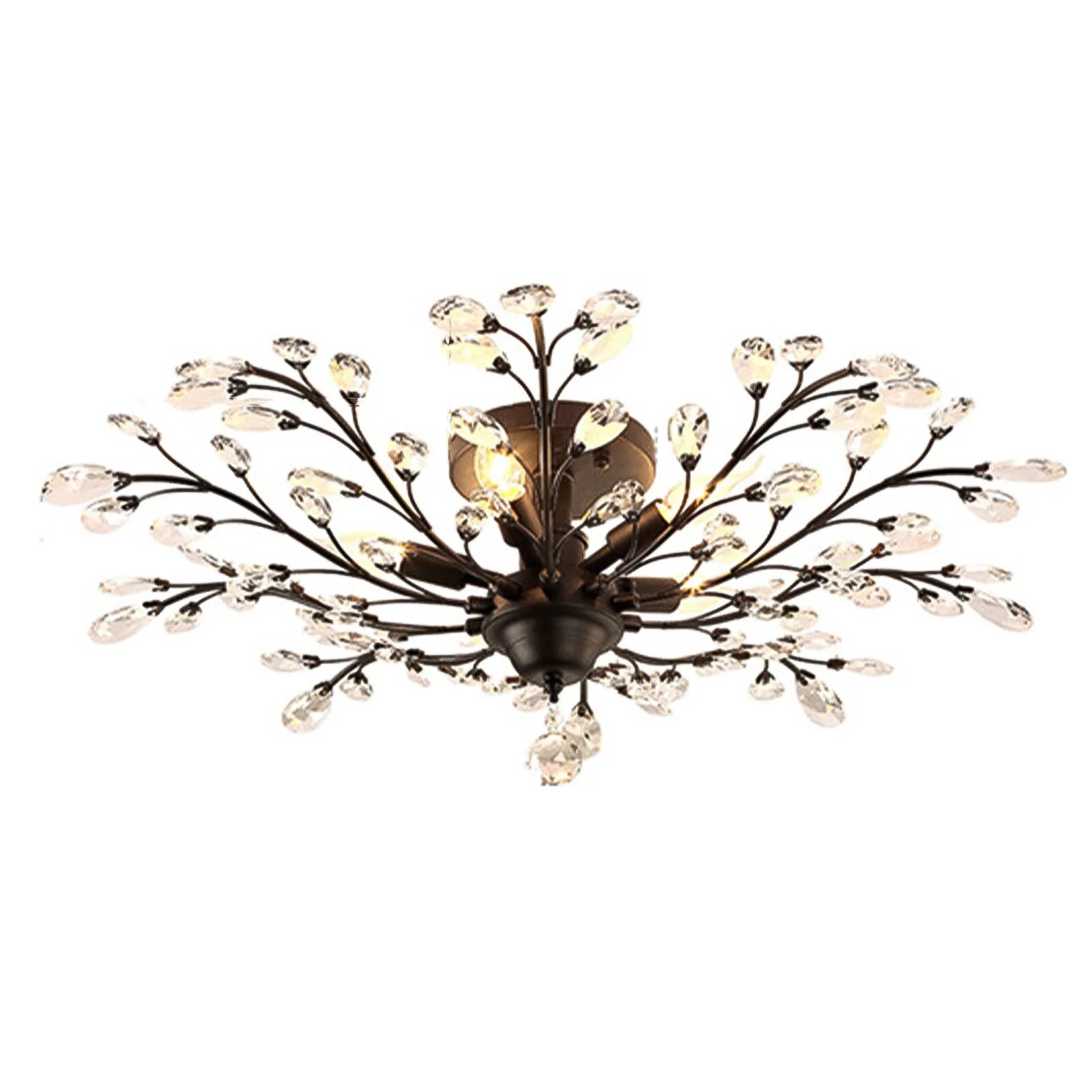 5-Lights Crystal Chandelier Light Branches Ceiling Pendant Lamp