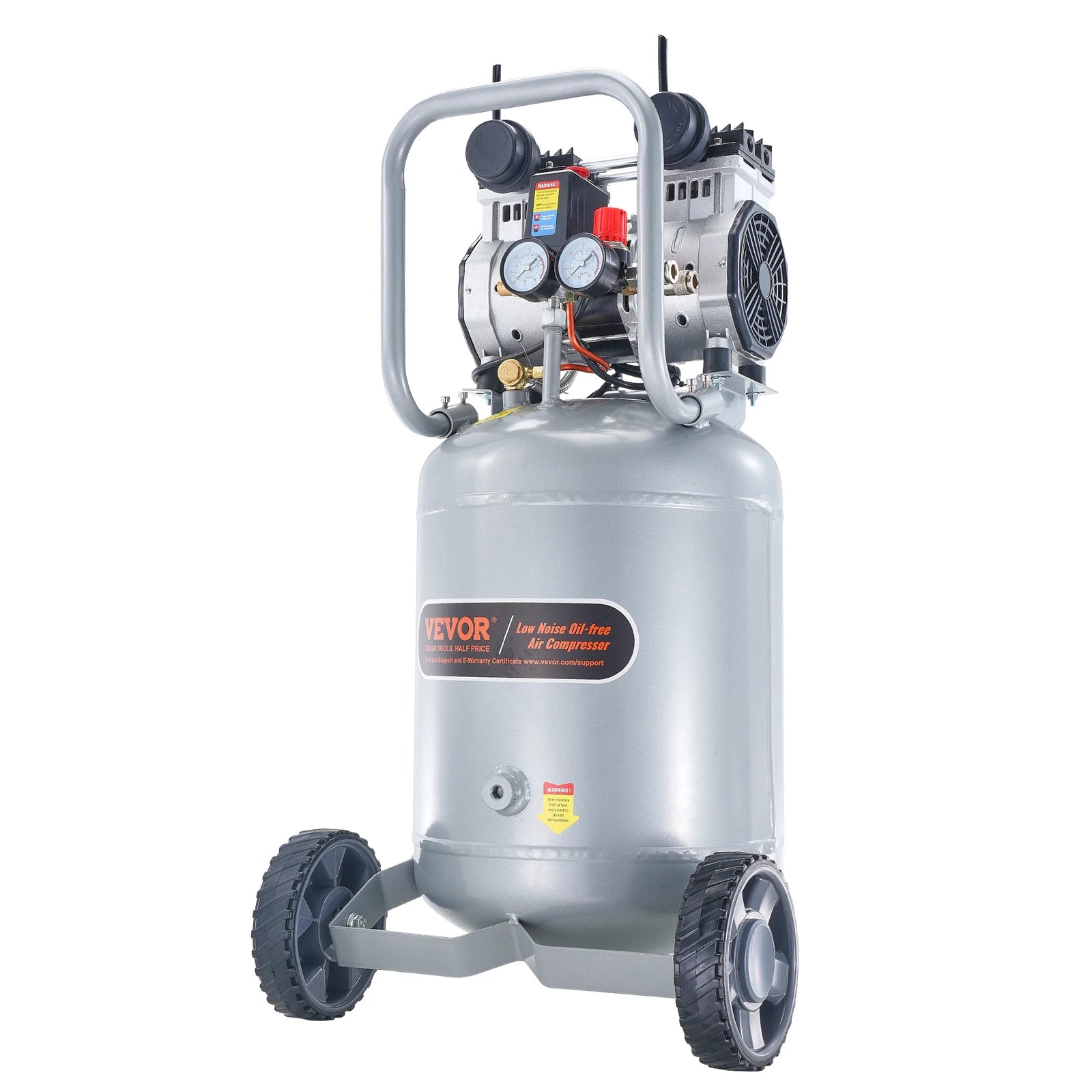 13 Gallon Air Compressor 2HP Oil Free Air Compressor Tank with 125PSI Max Pressure