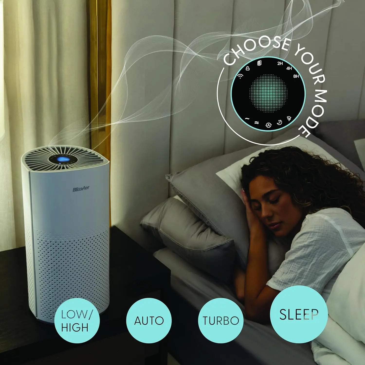 Smart WiFi & Voice Control True HEPA Air Purifier