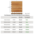 Wood Interlocking Flooring Tiles Waterproof Flooring for Outdoor & Indoor