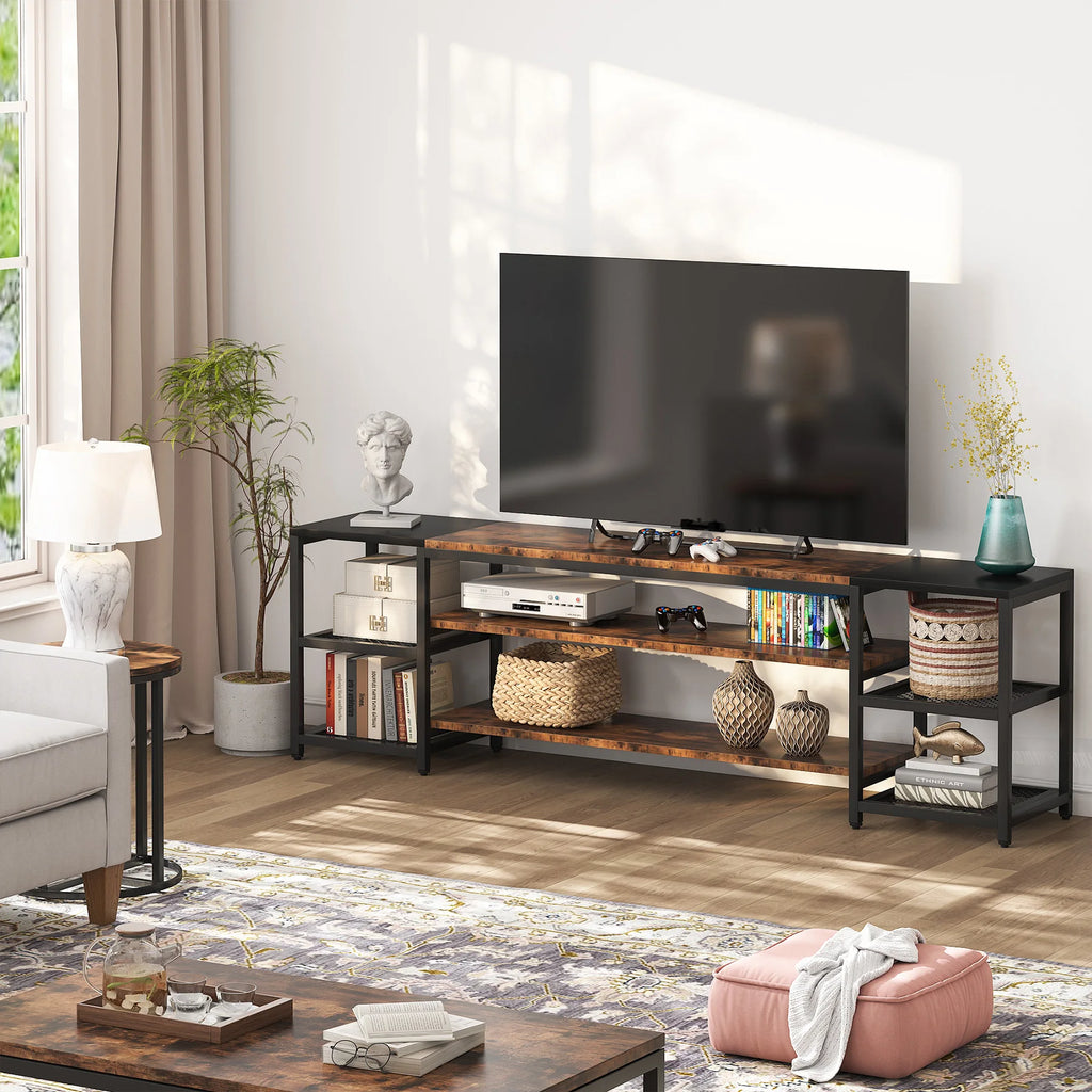 78 Inch TV Stand for TVs up to 85 Inch, 3-Tier TV Console Table