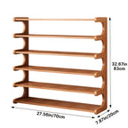 Multi-Tier Shoe Storage Rack, Compact Space-Saving Easy Assembly, Square Shelves for Entryway