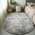 Fluffy Oval Plush Carpet Extra Soft For Living Room Sofa Area Bedroom Non-Slip