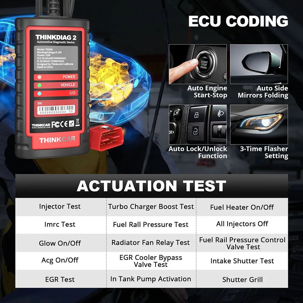 OBD2 Scanner Support CAN FD Protocols Fit For GM Car Brands Free Full Soft wares 16 Reset Functions ECU Code
