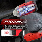 20V Cordless Electric Impact Wrench 1/2 Inch Power Tool Set with Brushless Drill Driver
