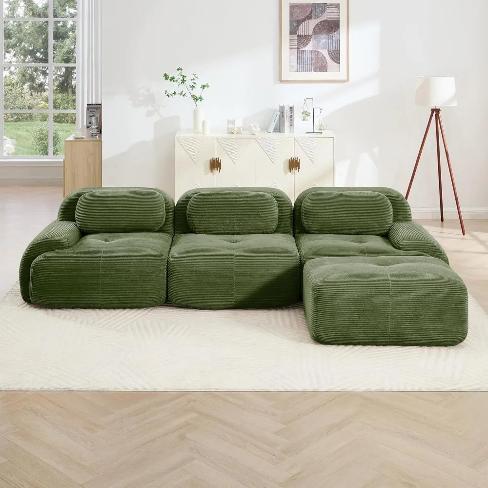L-Shaped Inch Modular Sectional Sofa, 3-Seat