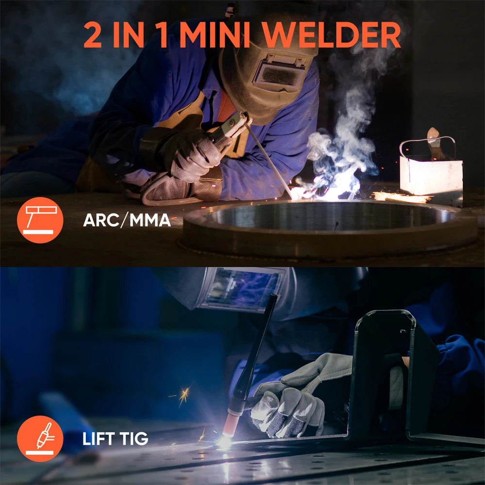 Welding Machine 2 in 1 ARC MMA LIFT TIG MINI IGBT Inverter LED Digital Display Portable Home Welder 220V 10-200A