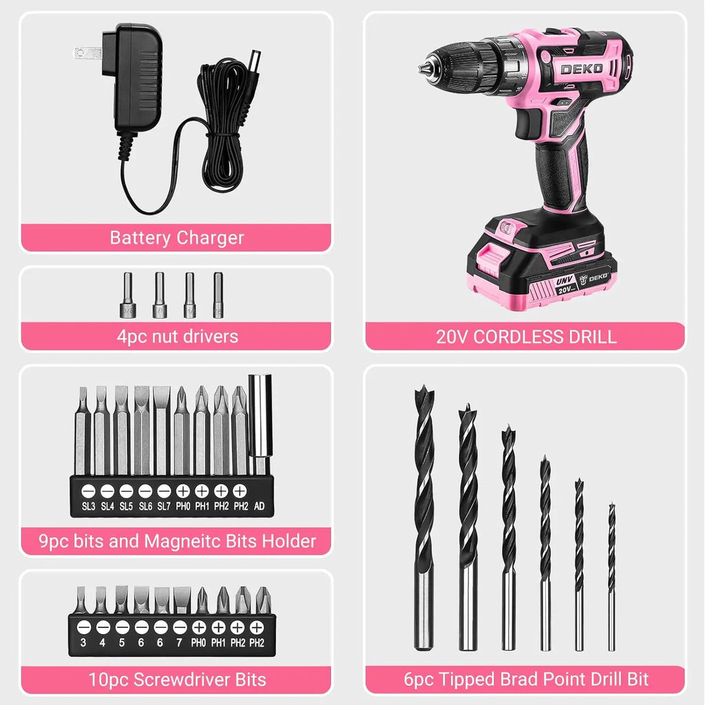 20V Power Drill Set