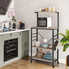 Kitchen Bakers Rack on Wheels16D x 24W x 50H Inches