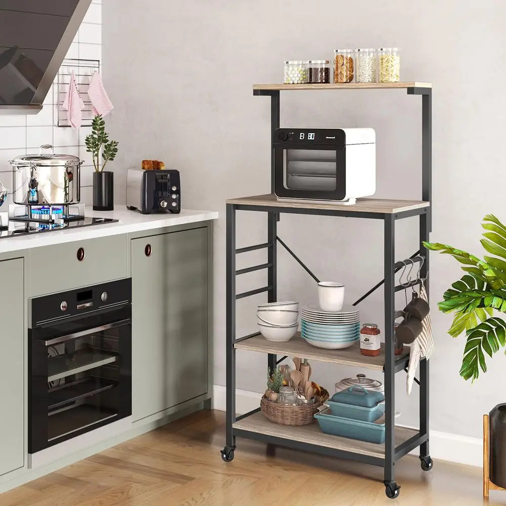 Kitchen Bakers Rack on Wheels16D x 24W x 50H Inches