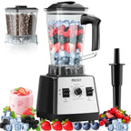 Professional Food Processor Blender, Smoothies Blender, Max.2400W Sorbet Blender And Grinder Combo 25000RPM Powerful Blenders Kitchen 68Oz 2 Containers Countertop Blenders Ice, Grinding, Milk Shake, Ice Slushie, Juice, Shake