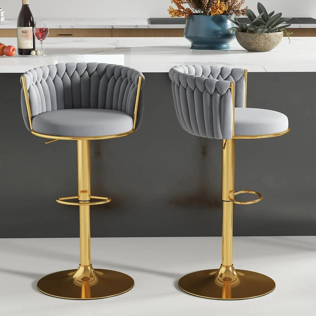 27″ Counter Stools with Upholstered Backrest