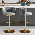 27″ Counter Stools with Upholstered Backrest
