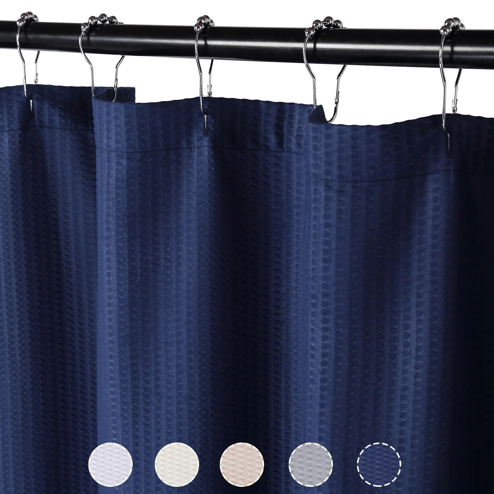Soft Microfiber Shower Curtain or Liner for Bathroom, Water Repellent 72x72Inches