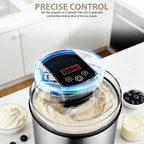 2-liter Large-capacity Electric Ice Cream Maker That Can Make Various Flavors Of Smoothies And Frozen Yogurt. Equipped with An LED Display, Suitable for 1-3 People.