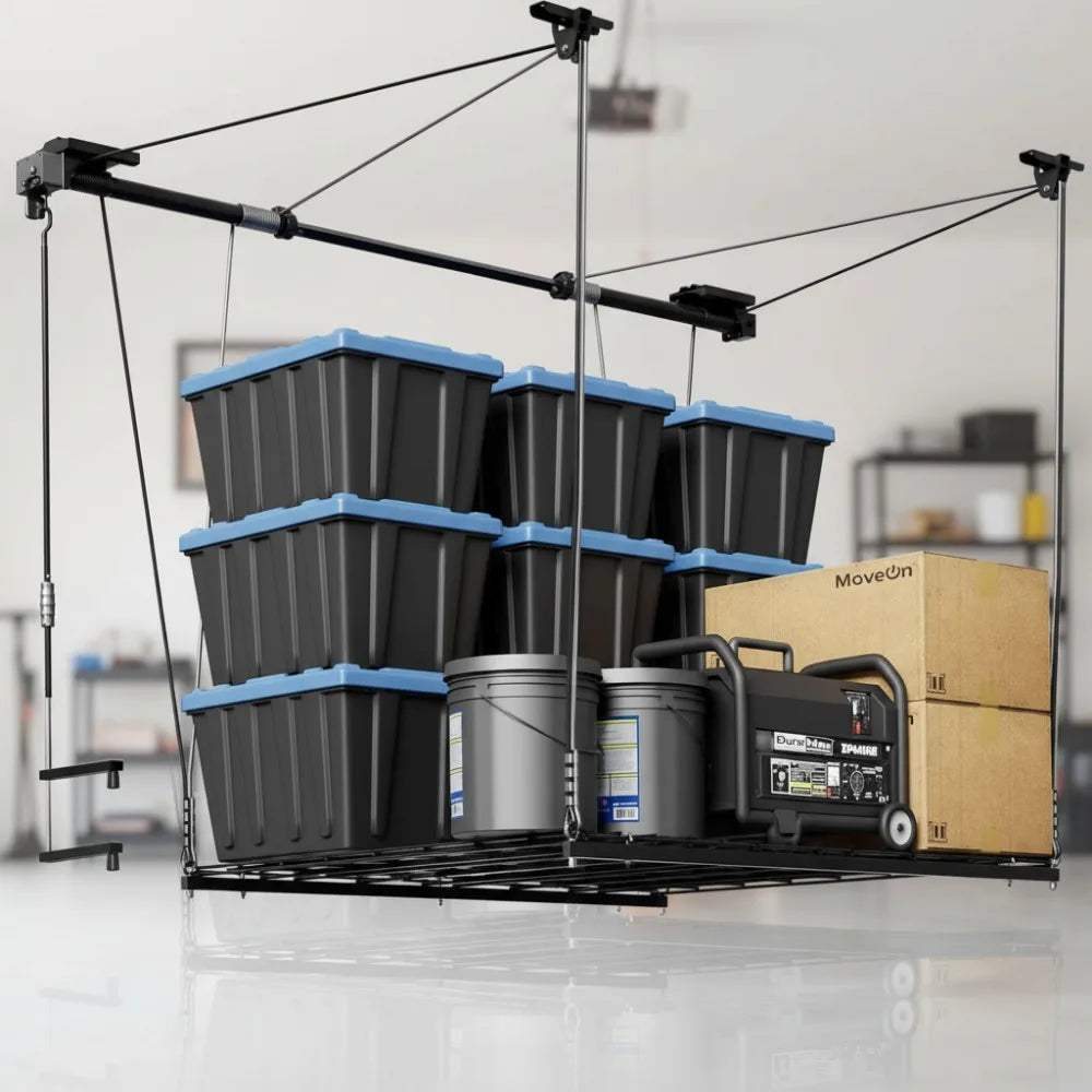 Heavy-Duty 4x4 Ft Garage Ceiling Storage Rack,