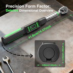 3/8'' Digital Torque Wrench w/1/4 1/2-inch Adapter Bidirectional Electronic Torque Wrench
