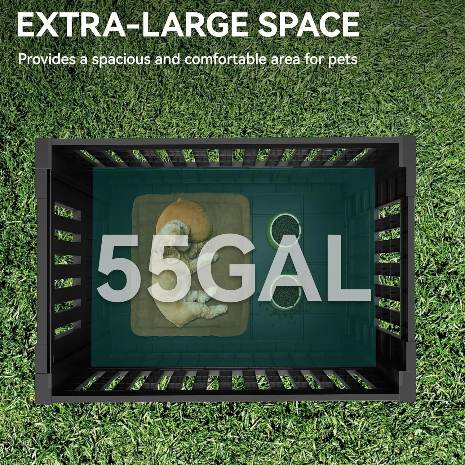 Furniture-Style Dog Crate Nightstand, Waterproof Indoor Kennel