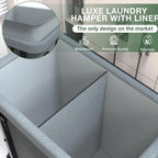 Gal190L High Grade Large Laundry Basket with Wheels, Laundry Cart with Metal Frame and Removable Bag Des