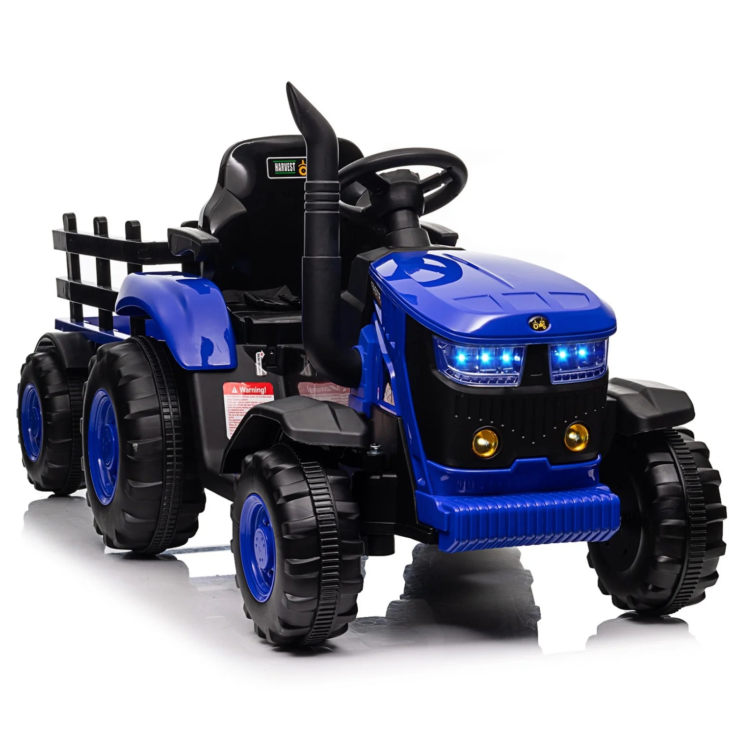 Ride on Tractor with Remote Control, 12V Battery Powered Electric Tractor and 35W Dual Motors for Kids