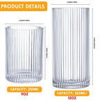 9 oz, 12 oz Glass Cups Vintage Glassware