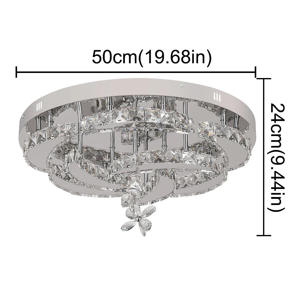 Luxury Crystal Chandelier Modern Led, Dimmable