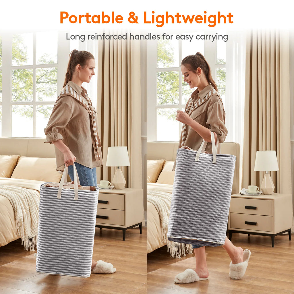 Freestanding Waterproof Clothes Hamper with Easy Carry Handles
