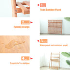 70/100cm Bamboo Plant Stand Folding 3 Tier Flower Pot Display Shelf Indoor Outdoor Ladder Garden Rack