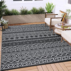 6x9 Patio Waterproof, Large Boho Portable Outdoor Area Rug
