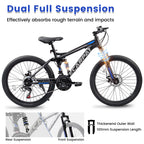 Dual Full Suspension Mountain Bike 24/26/27.5 Inch,  Mountain Bike, 21-Speed