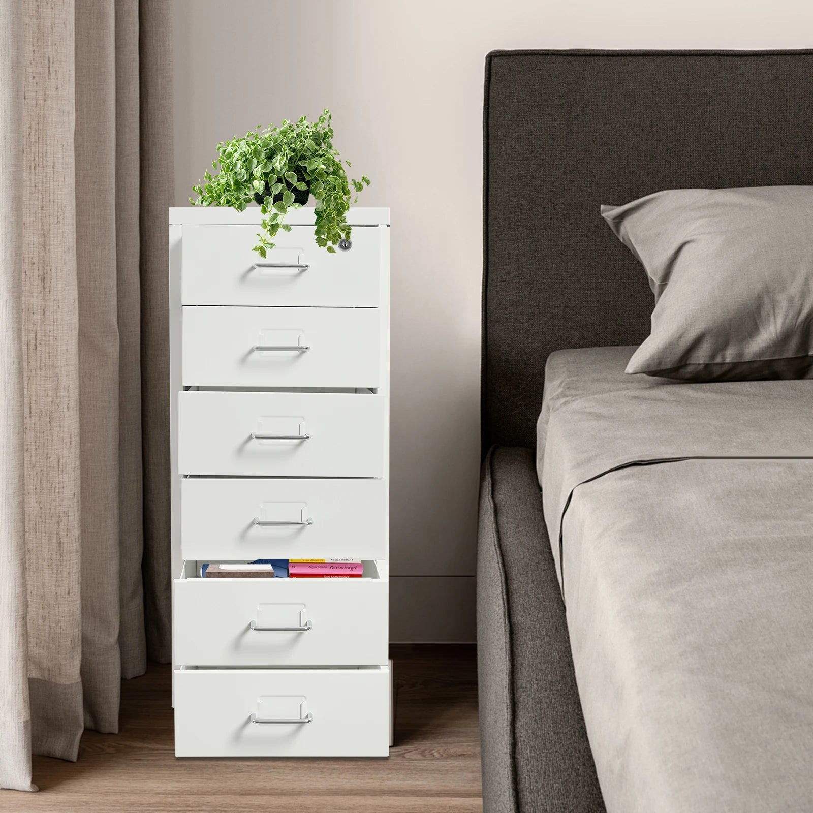 Vertical Filing Storage Cabinets with Wheels for Home Office