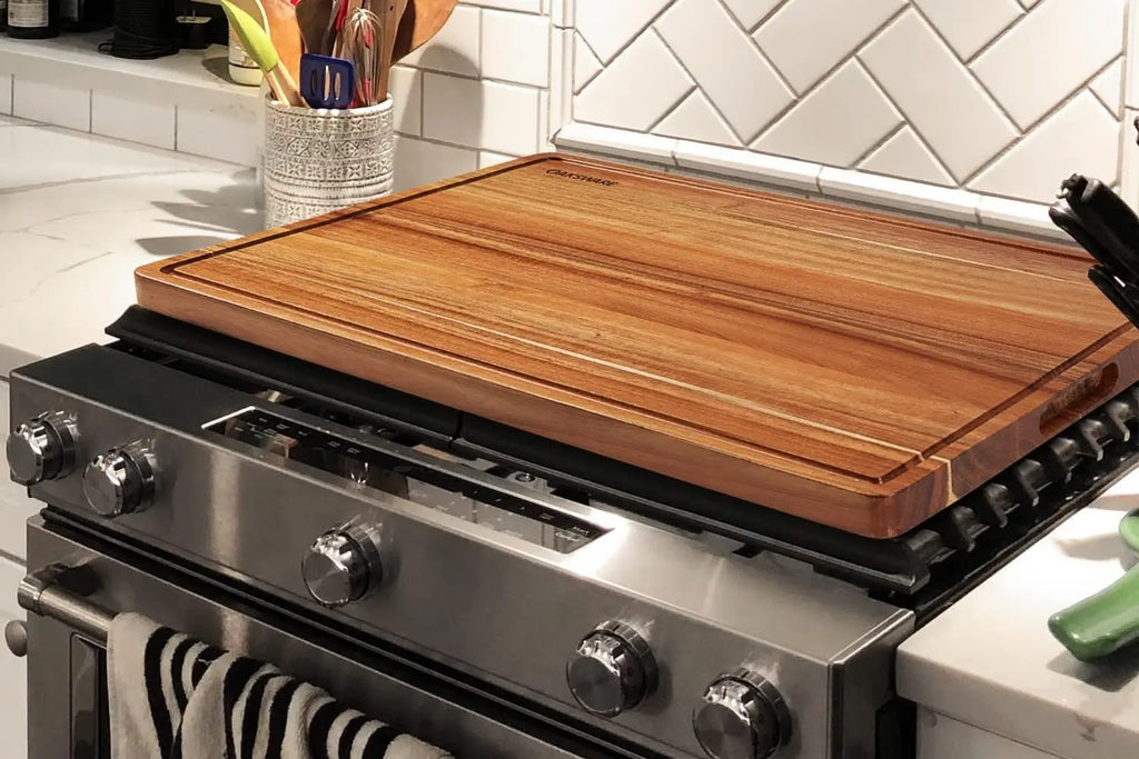 Extra Large Wood Cutting Board, 20x15 Inch with Juice Groove & Handles, Pre-Oiled