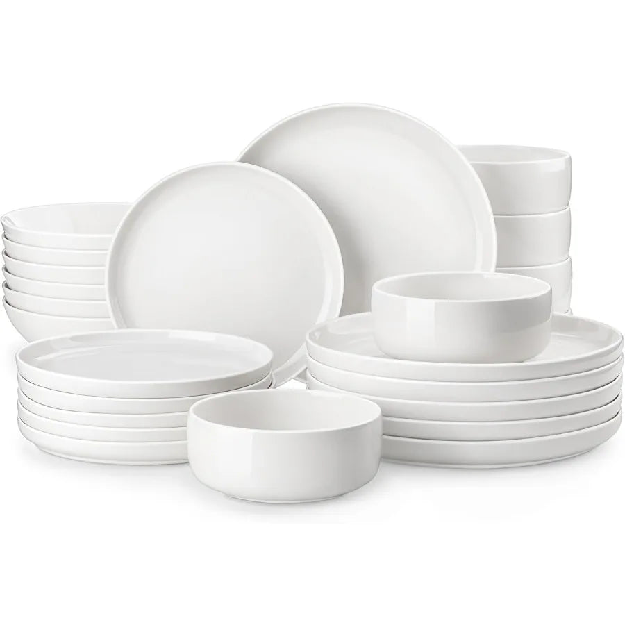 24 Pieces Modern Porcelain Dinnerware Set for 6